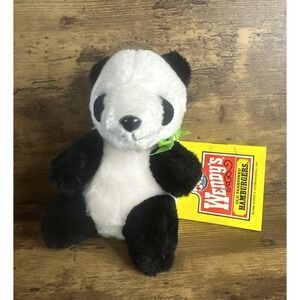 Vintage Panda Bear Plush Wendy's Restaurant 1988 World Wildlife Fund With Tags